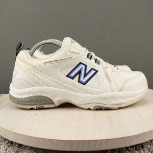 New Balance 608 V3 Training Shoes Womens 9.5 White Blue Walking Sneakers